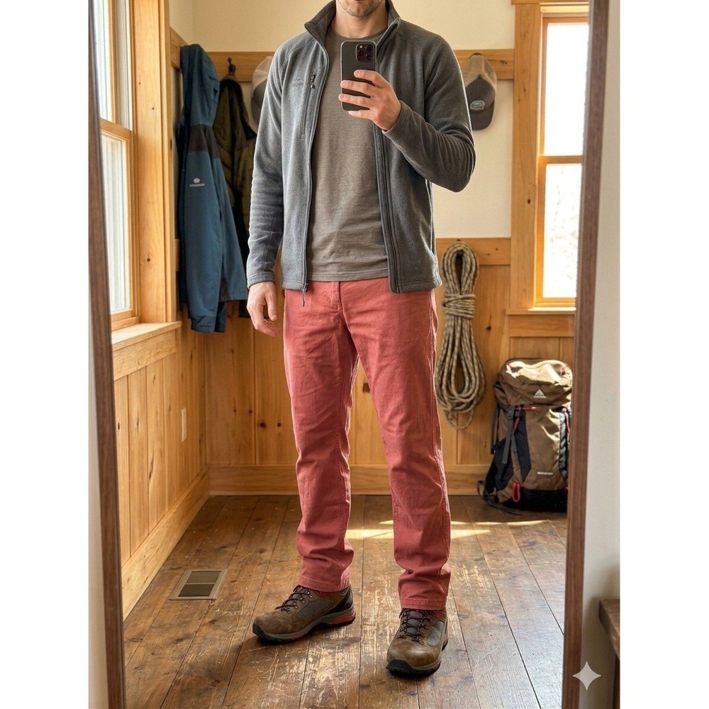 Mountain Khakis Teton Twill Pants Mens 34x36 Reddish Pink Straight Leg Chinos